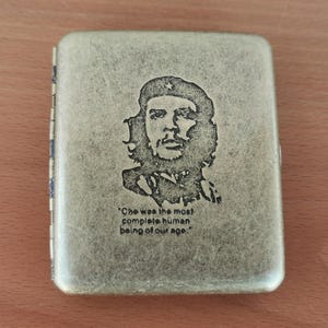 Portasigarette in metallo, portasigarette Che Guevara, portafoglio vintage retrò, porta carte, porta carte di credito, porta biglietti da visita, regali