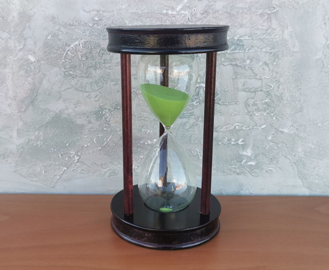 Hourglass, Hourglass With Green Sand, Retro Hourglass, 25 Minute