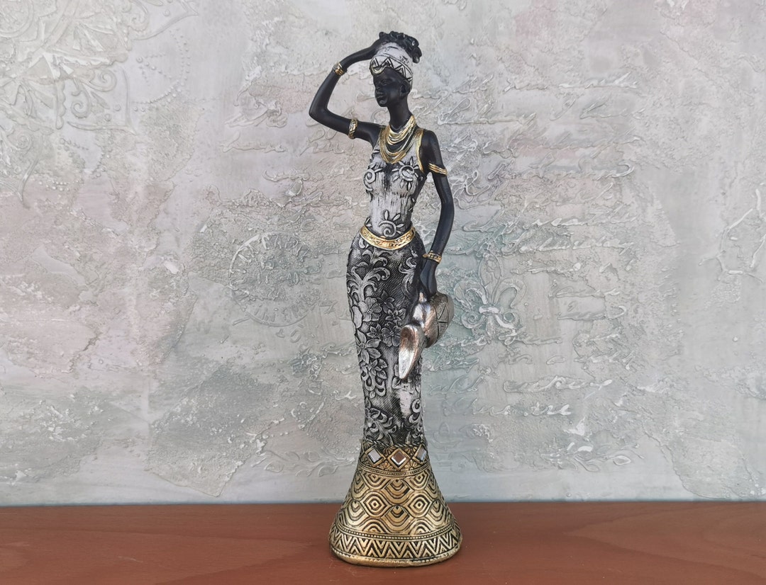 African American Figurine, Woman Statue, African Art, African Woman