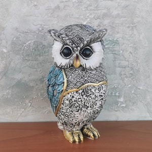 Owl, Big Owl Statue, Owl Figurine, Owl Home Decor, Owl Sculpture, Owl Art Decor, Lovers Owls Gift, Home Decor, Office Decor, Gifts
