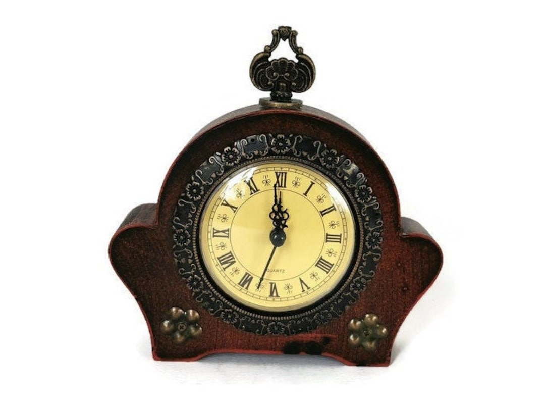 Vintage Desk Clock, Table Clock, Vintage Clock, Living Room Kitchen ...