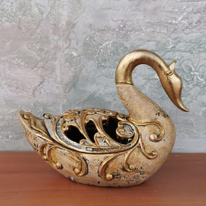 Schwan Trinket Box: Dekorativer Schmuck Organizer, Ehering Display