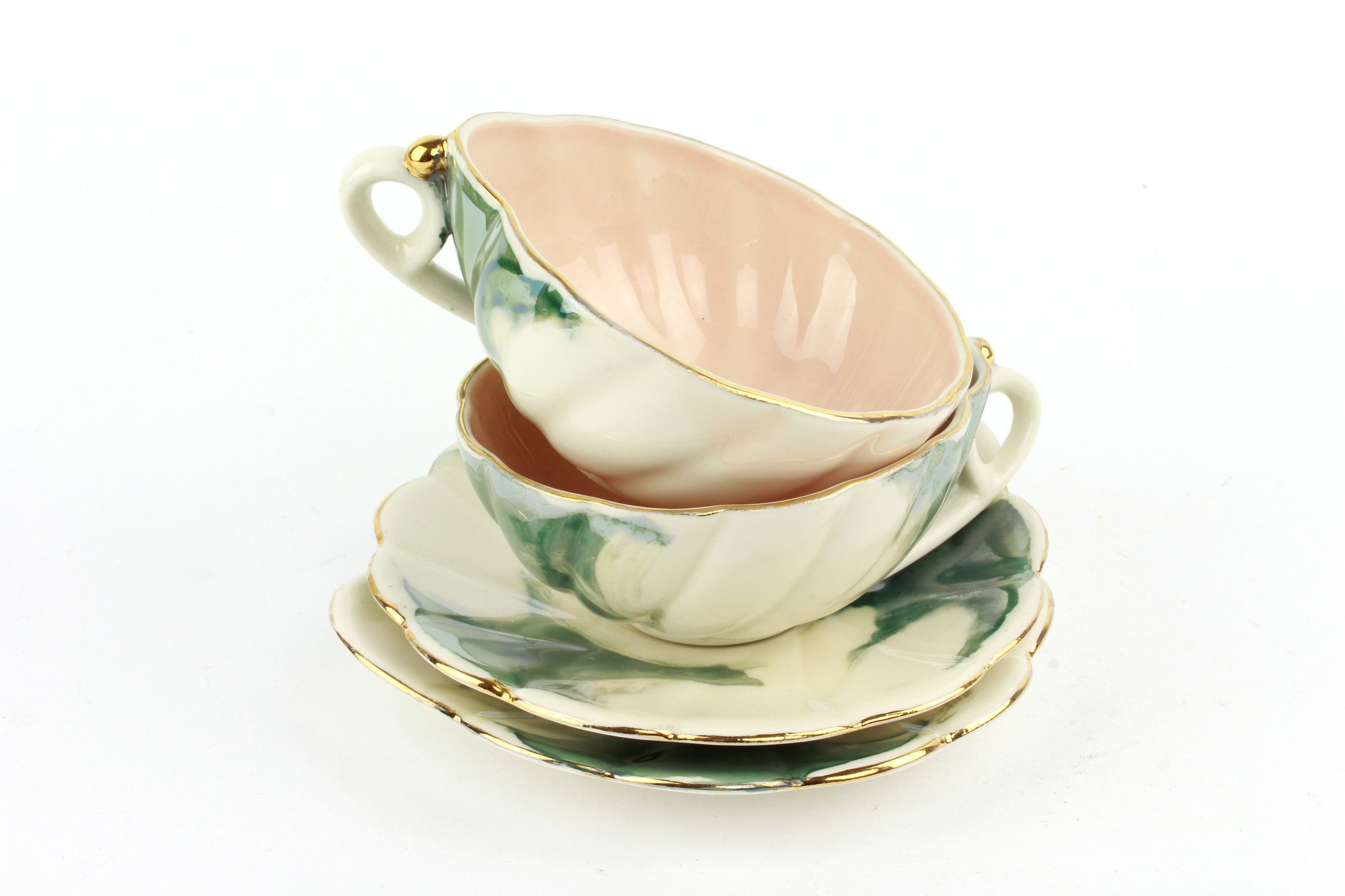 Fine Bone China Tea Cups Set Vintage Cups and Saucers Etsy