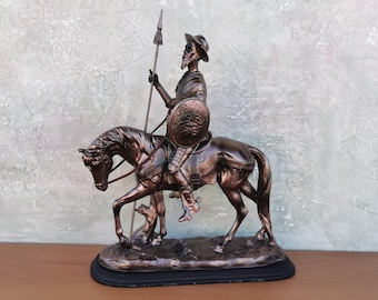 Vintage Don Quixote Statue: Resin Office Decor, 11.6 Inch