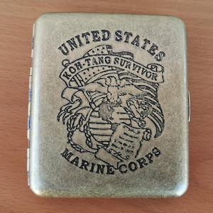 Estuche metálico para cigarrillos, cartera retro antigua, tarjetero, tarjetero, tarjetero, regalo