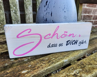 Holzschild mit Spruch, Deko-Element, Wandschild, Dekoschild mit Spruch, Schild Shabbylook, Holzschild 27x10cm, Dekoelement Shabbylook