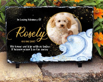 Dog Memorial Gift for Pet Owners, Custom Grave Marker, Loving Tribute Stone, Remembrance Gift for Dog Lovers