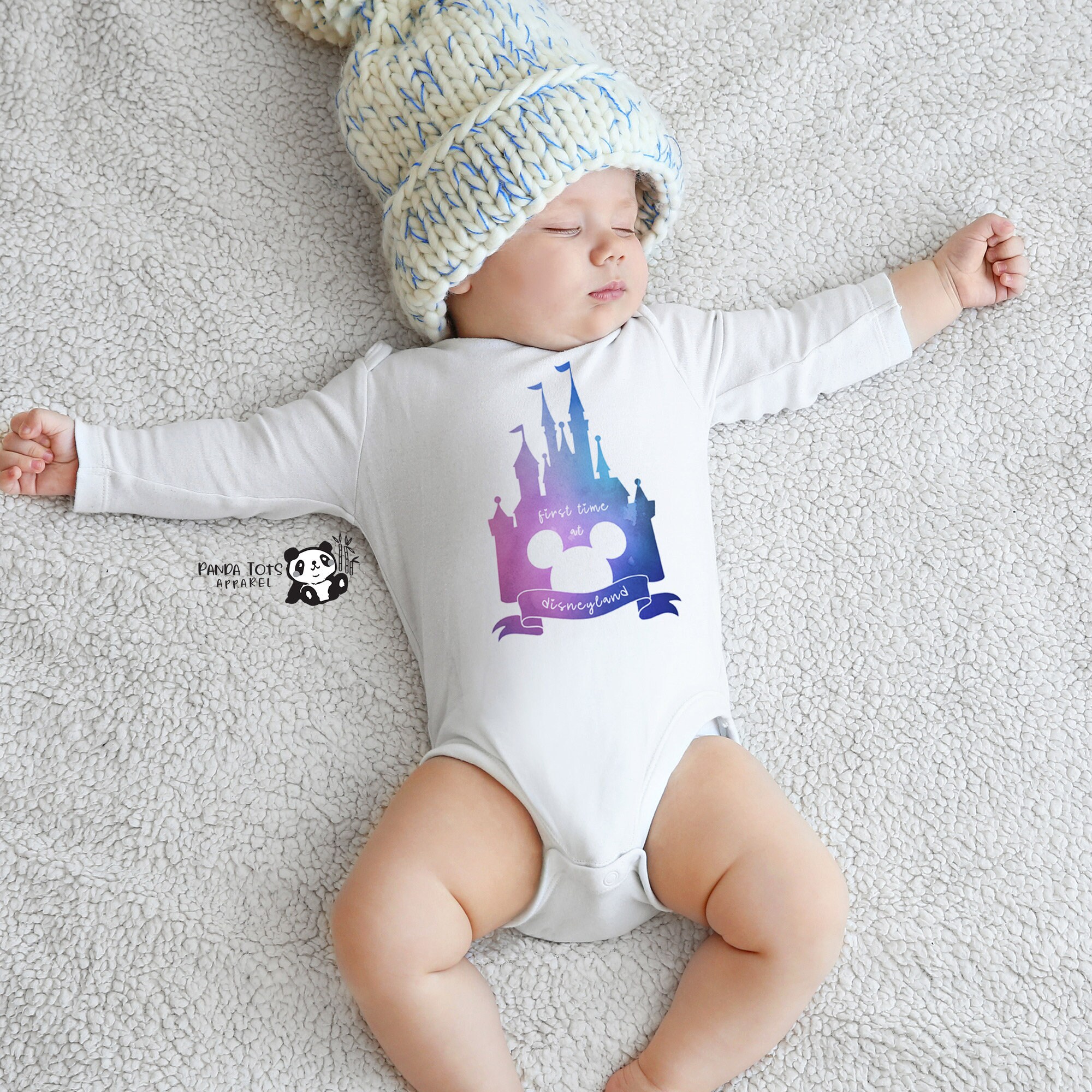 First Time in Disneyland Baby Bodysuit Funny & Cute Baby Etsy