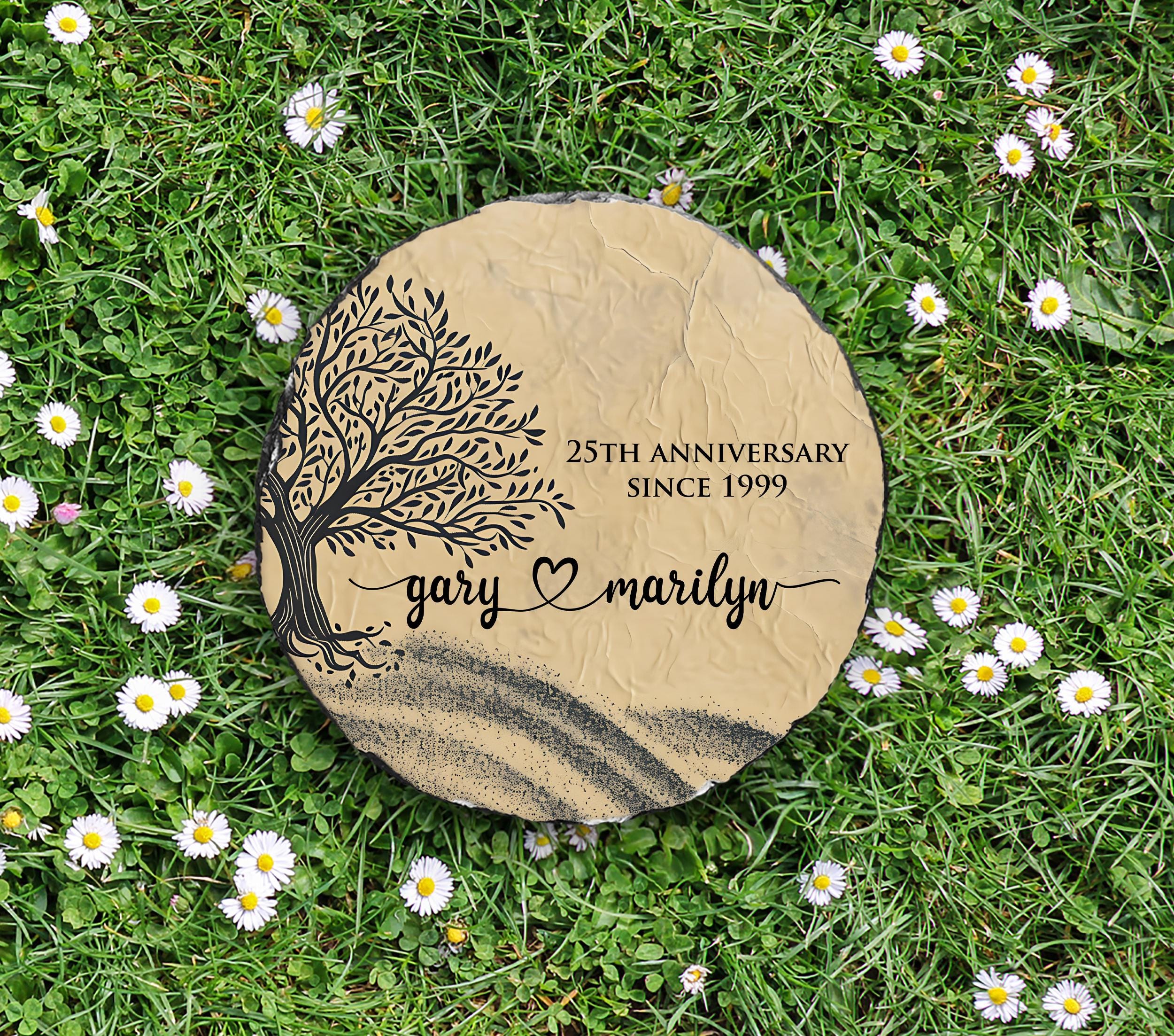 Personalized Anniversary Gift, Personalized Garden Stone, 10th Anniversary Gift, 50th Anniversary, 20th Anniversary Gifts, Stone Anniversary