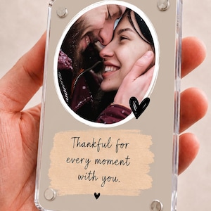 Cadeau pour la Saint-Valentin pour lui - Clip photo personnalisé pour pare-soleil de voiture, cadeau romantique pour petit ami, souvenir de conduite sûre pour les couples, décoration de voiture personnalisable
