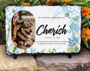 Mitfühlendes Geschenk für Hundebesitzer, personalisierter Gedenkstein für Haustiere, Gedenktafel für Hunde, Geschenk zum Verlust eines Haustieres, personalisiertes Andenken