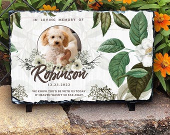 Dog Memorial Gift, Personalized Pet Loss Stone, Custom Dog Sympathy Stone, Pet Remembrance Gift for Garden