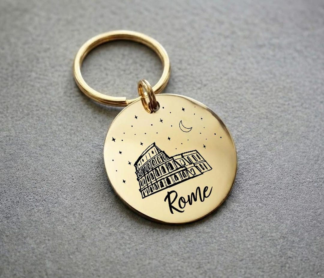Personalized Dog Tag, Engraved Rome Pet ID Tag, Deep Engraved Dog Name ...