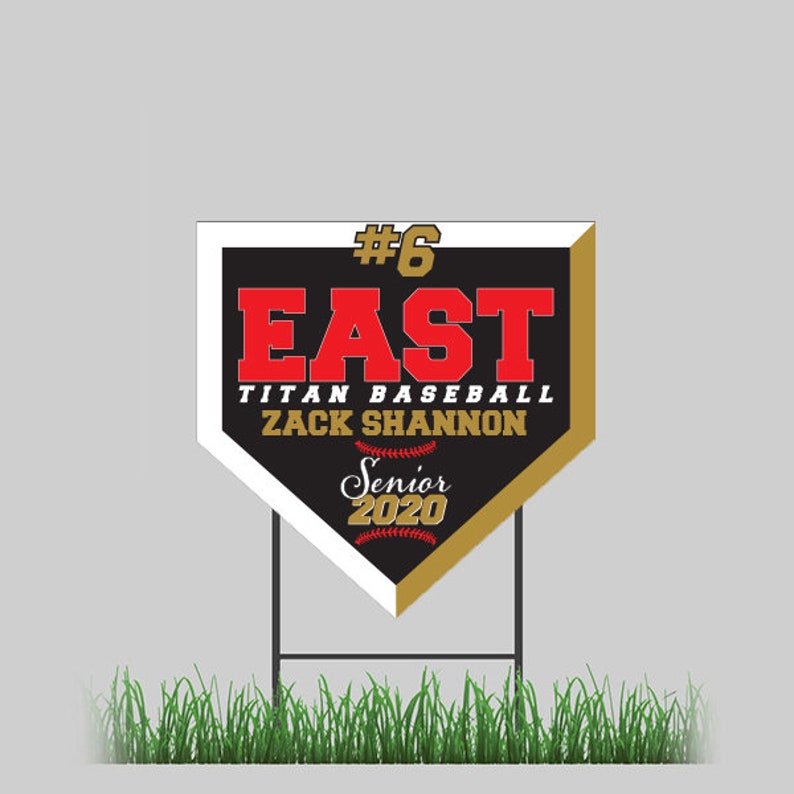 Baseball Diamond Shape Graduation Yard Sign Senior 2020 24x18 Etsy