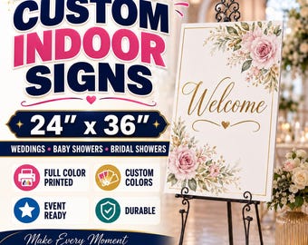 Custom Printed Yard Signs - 24x36 , Full Color, Single or Double Sided Printing, Fast Shipping, Your Designs! Weddings, Baby Showers, Bridal