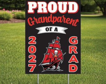 Proud Grandparent of Grad 2027 Coroplast yard sign, 18''x24''   Use Any color combination. Graduation, Free quick shipping, Personalize