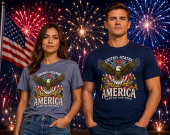 America's Birthday Shirts 250 Anniversary Screen Printed on a Gildan DryBlend T-Shirt America Land of the Free, Patriotic,  July 4th