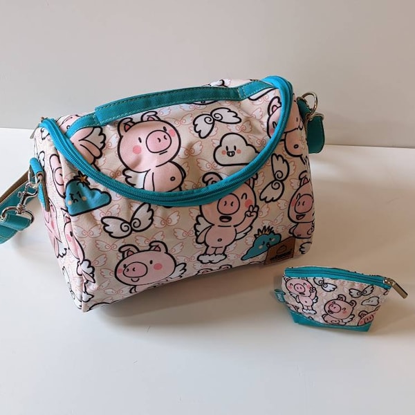 Angel Pig pink edition |  Lunch handbag / lunch box / piglet / piggy lovers gift