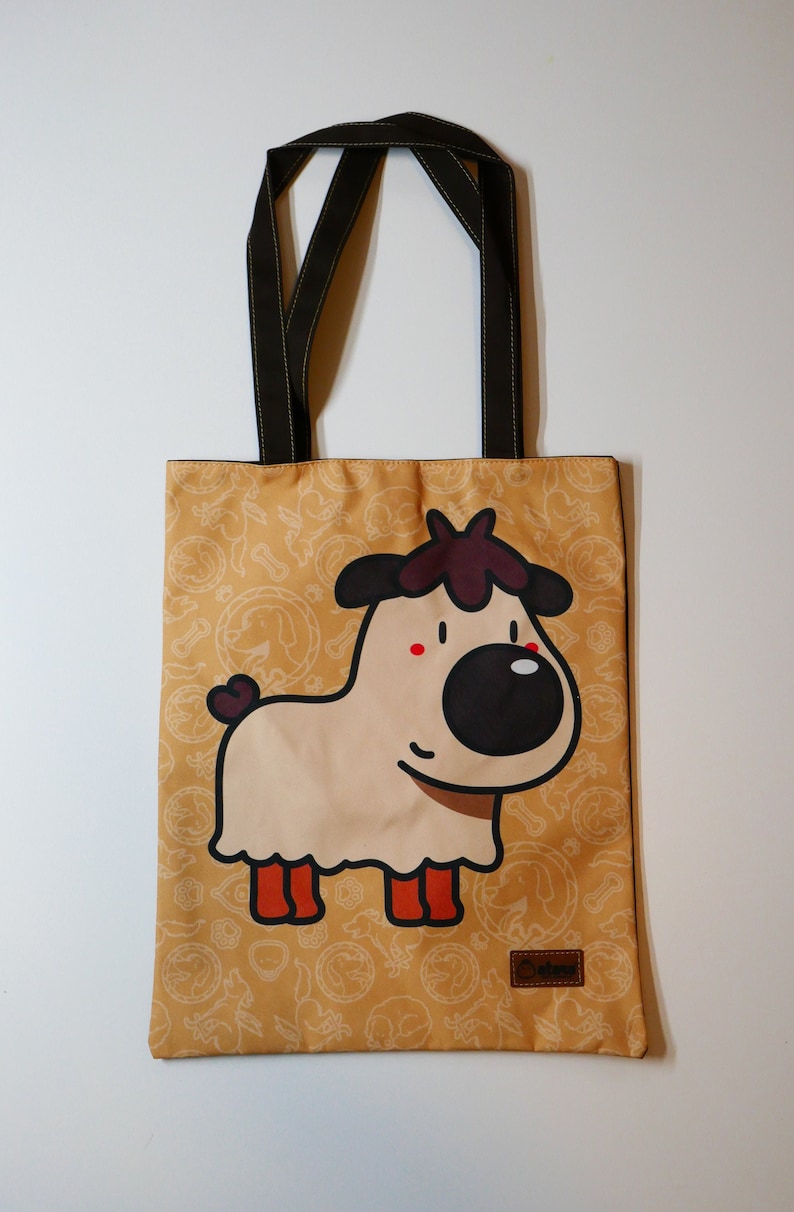 Stylish City Dog Scruffy Picnic Print # 1 Beach Bag Fashion Tote Handbag