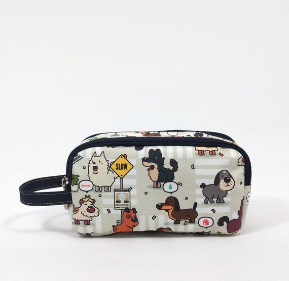 City Dogs Makeup Bag Organizer Pencil Case Toiletry Travel