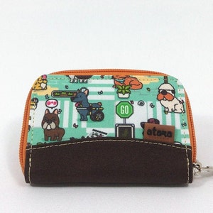 Island Dogs | Small Wallet with all around zipper and 5 pockets