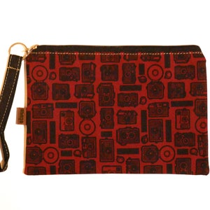 Bolsa grande com zíper e pulseira | mini bolsa dinheiro, moedas, maquiagem | artista bolsa organizadora fornece notebook | embreagem artesanal | Carteira de pulso