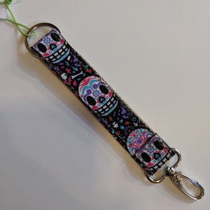 Sugar Skull patterned Keychain