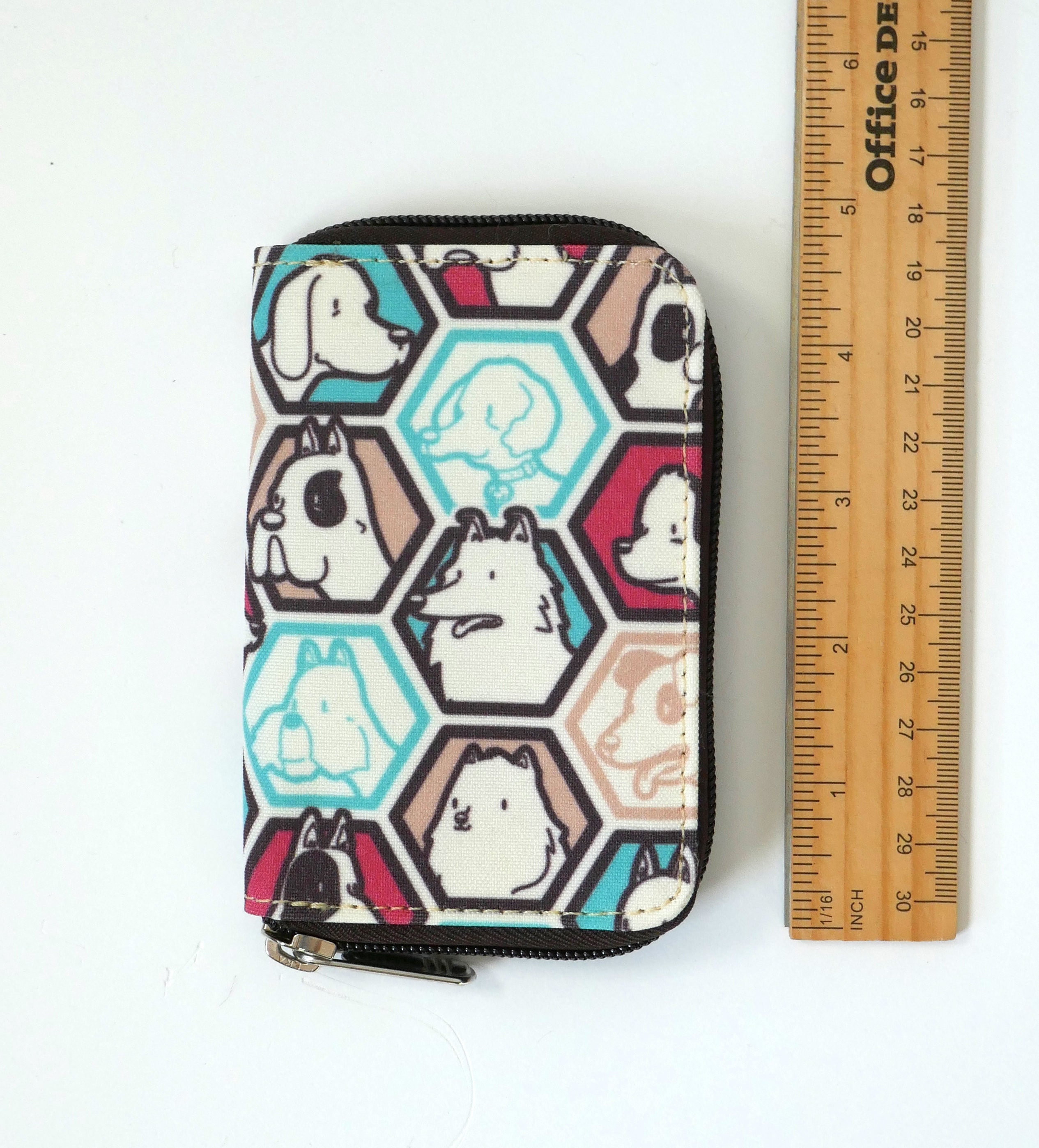 Cute Dog Lover Small Wallet with all around zipper and 5 Etsy