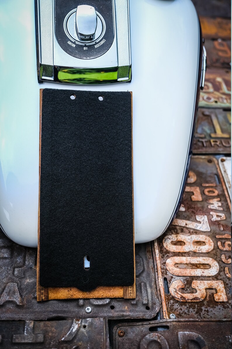 Distressed Cognac Leather Gas Tank Panel Bib Harley Davidson Etsy