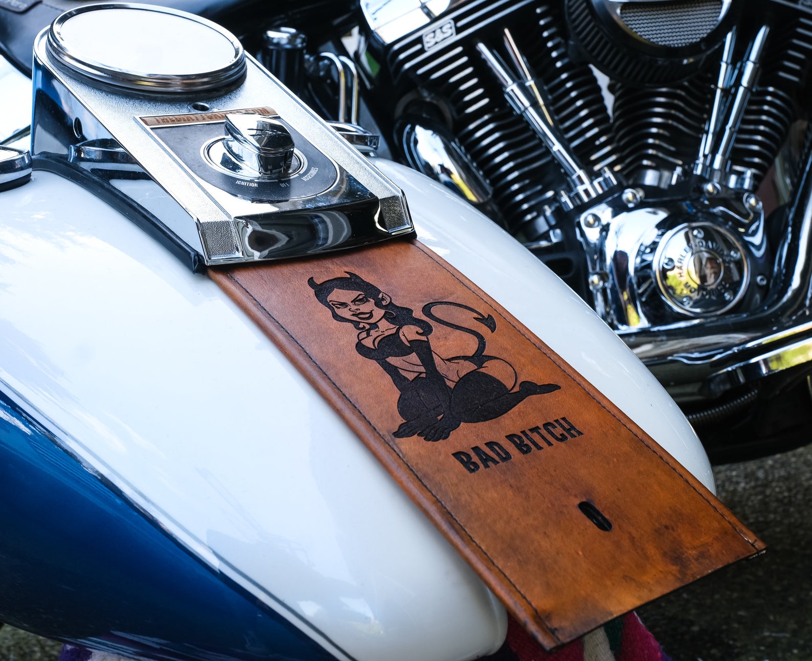 Leather Motorcycle Gas Tank Bib Pattern