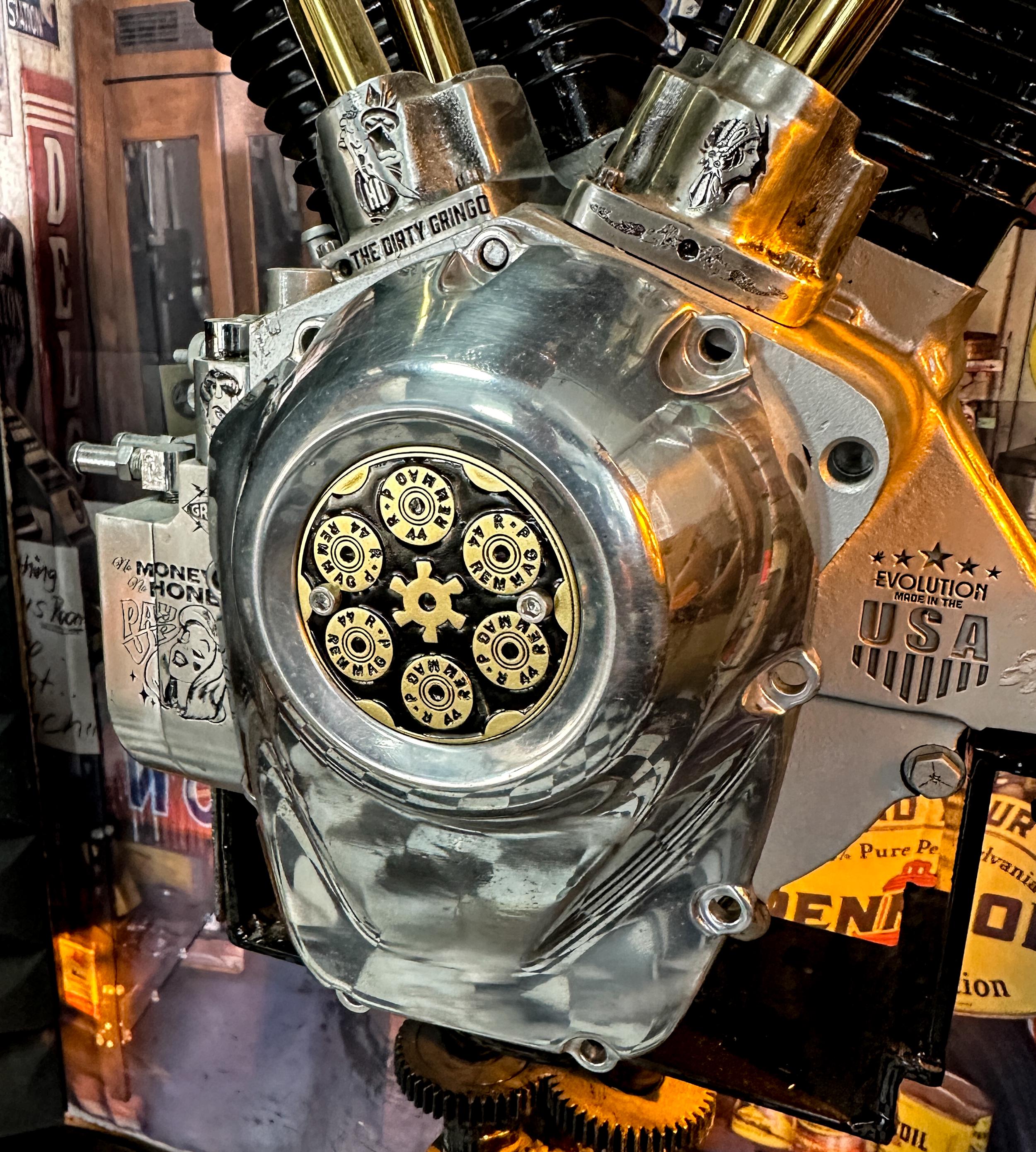 Solid Brass 44 Magnum Revolver Cylinder Timing Cover Harley Davidson ...