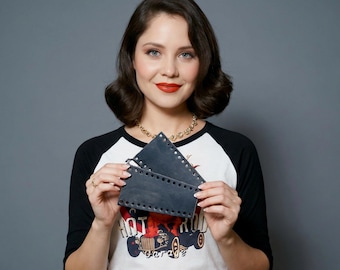 Vintage Themed Black Oiled Natural Leather Motorcycle Lever Grip Kit fits Harley Davidson