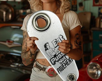 The Dirty Gringo Eat PussyCat Not Pavement Silver Motorcycle Gremlin Bell Hanger – Magical Aluminum