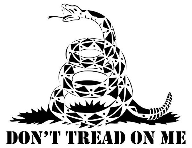 Download SVG DWG SXF Files Don't Tread On Me Snake Gadsden flag for ...