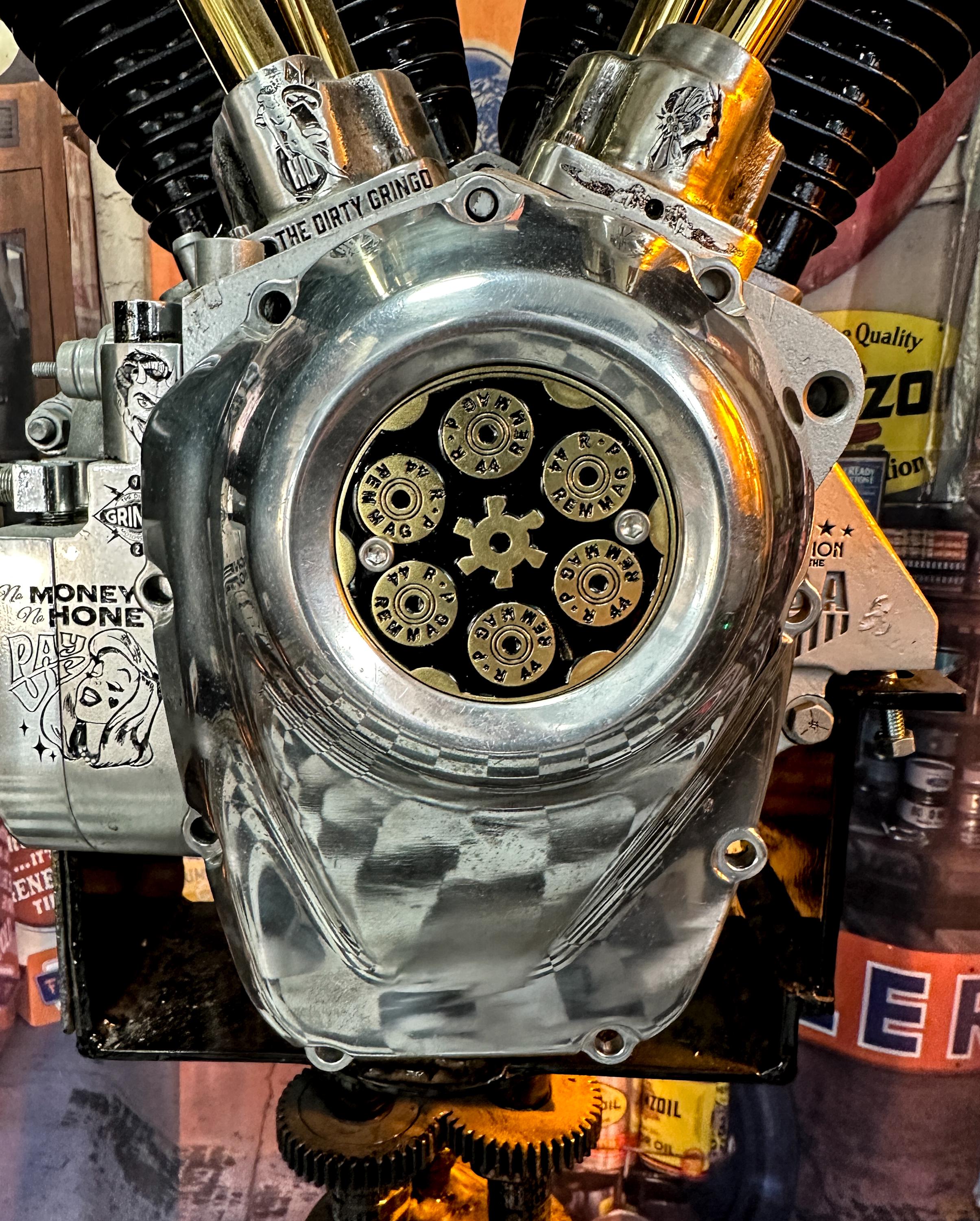 Solid Brass 44 Magnum Revolver Cylinder Timing Cover Harley Davidson ...