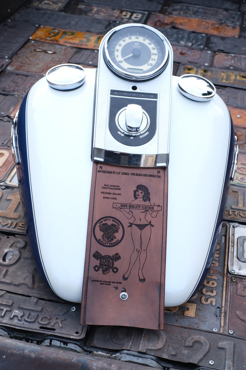 Harley Davidson Leather Gas Tank Panel Bib Softail Bone Etsy
