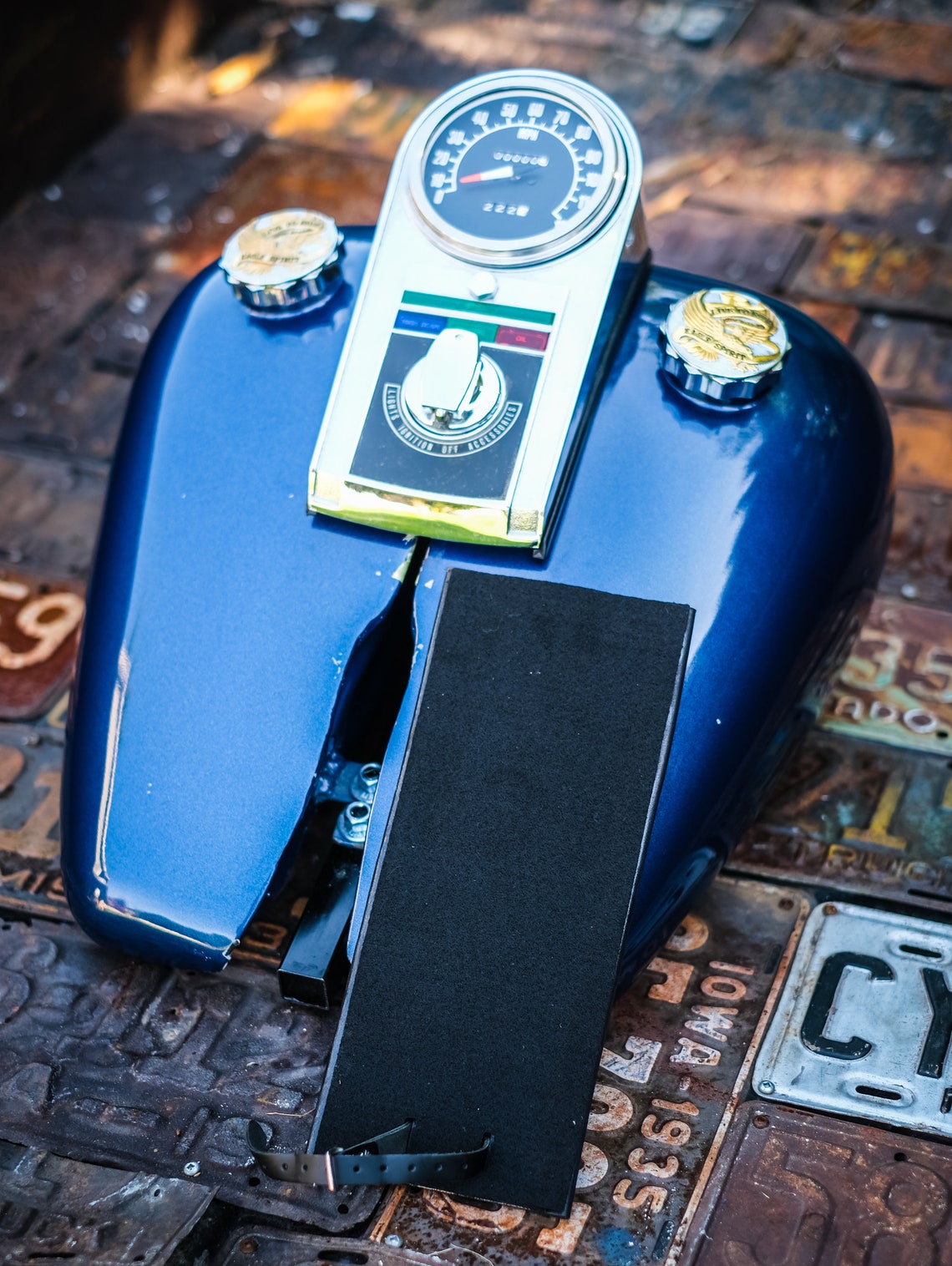 Grim Reaper Custom Leather Gas Tank Panel Bib Harley Davidson Etsy