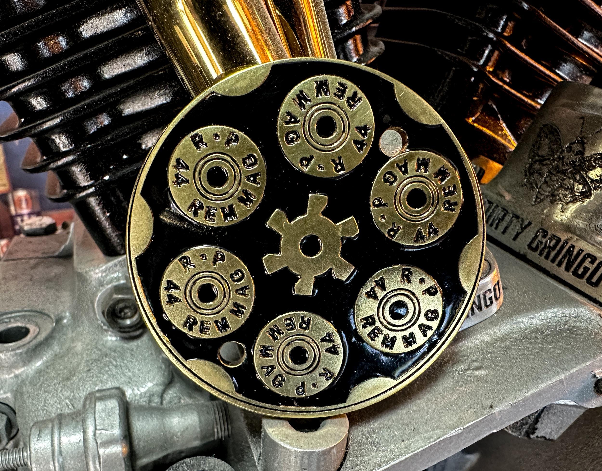 Solid Brass 44 Magnum Revolver Cylinder Timing Cover Harley Davidson ...