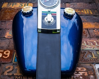 Bavoir pour réservoir d'essence en cuir uni, sans design, réservoir fendu Harley Davidson avant 1999