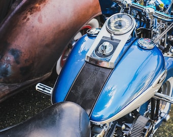 Harley-Davidson タンク 青 ショベルで使用 Harley-Davidson タンク 青