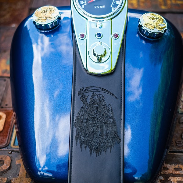 Grim Reaper Metal Dash Panel Insert For 08-21 Street Glide & 10-21 Road Glide, Kustom Cycle Parts, USA Made