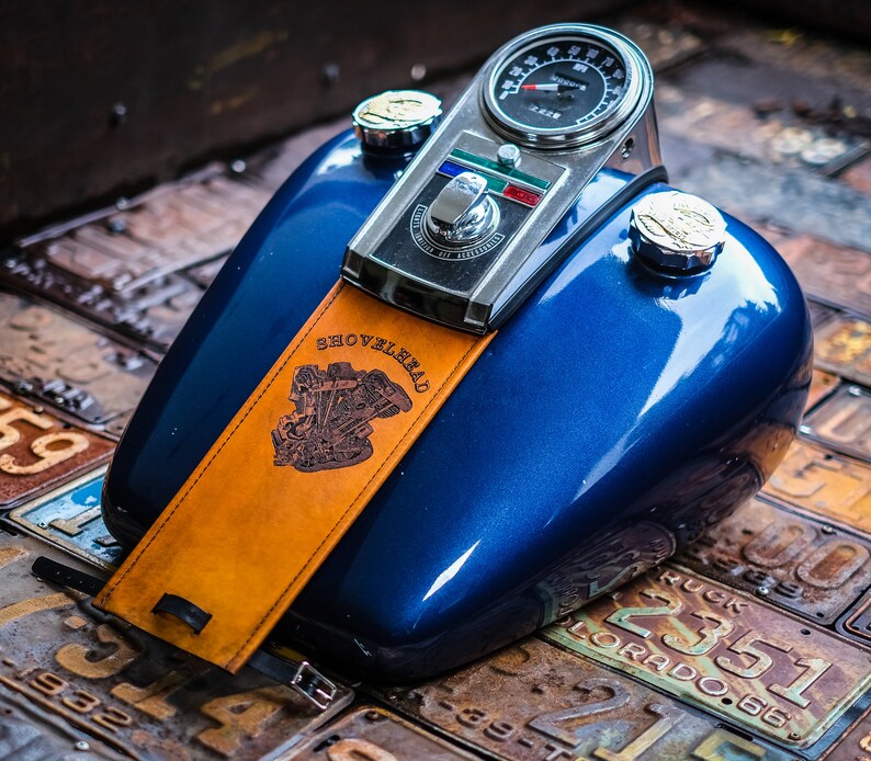 Shovelhead Fuel Gas Tank Panel Bib Harley Davidson Cuir Pré Etsy France