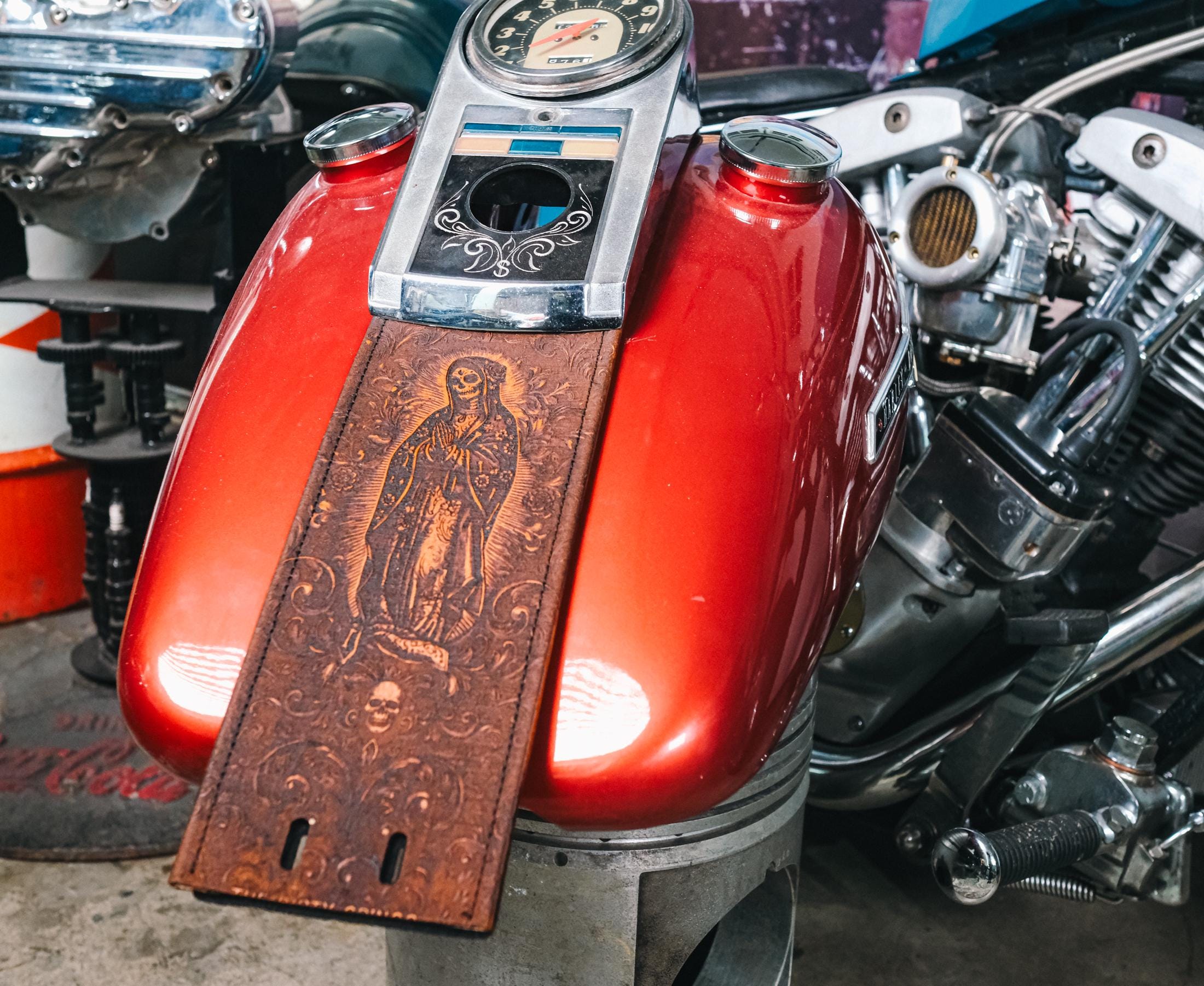 Harley leather tank panels - Etsy 日本
