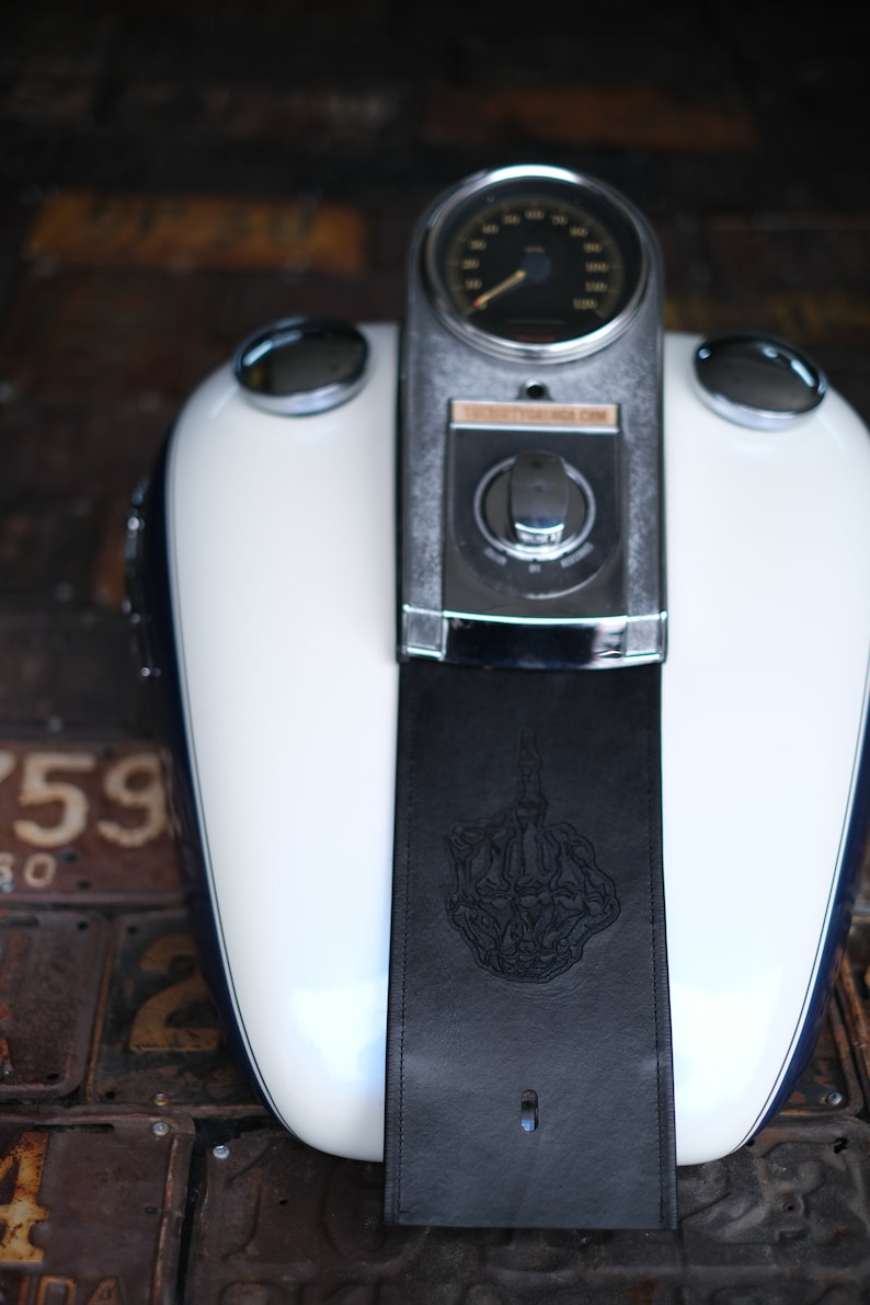 Harley Davidson Leather Gas Tank Panel Bib Softail Bone Etsy
