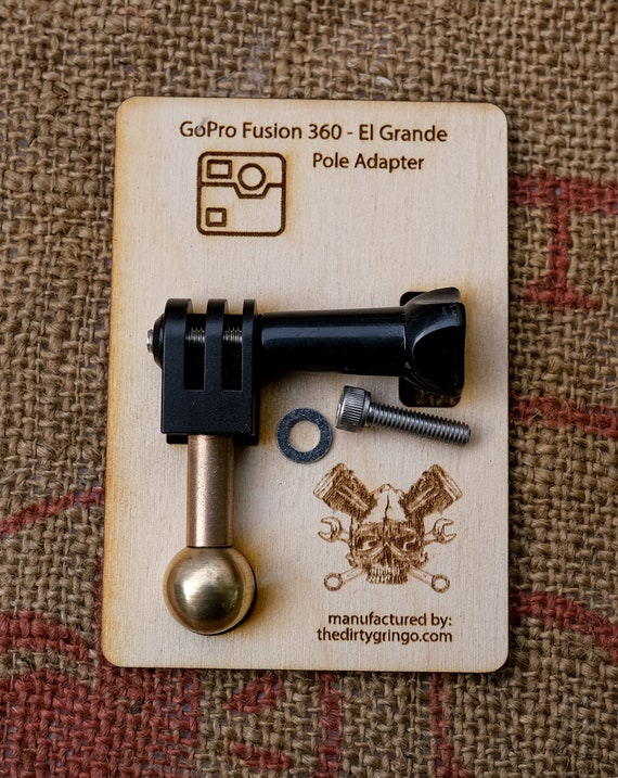 Gopro Fusion 360 Adapter For El Grande Extension Pole Brass Etsy