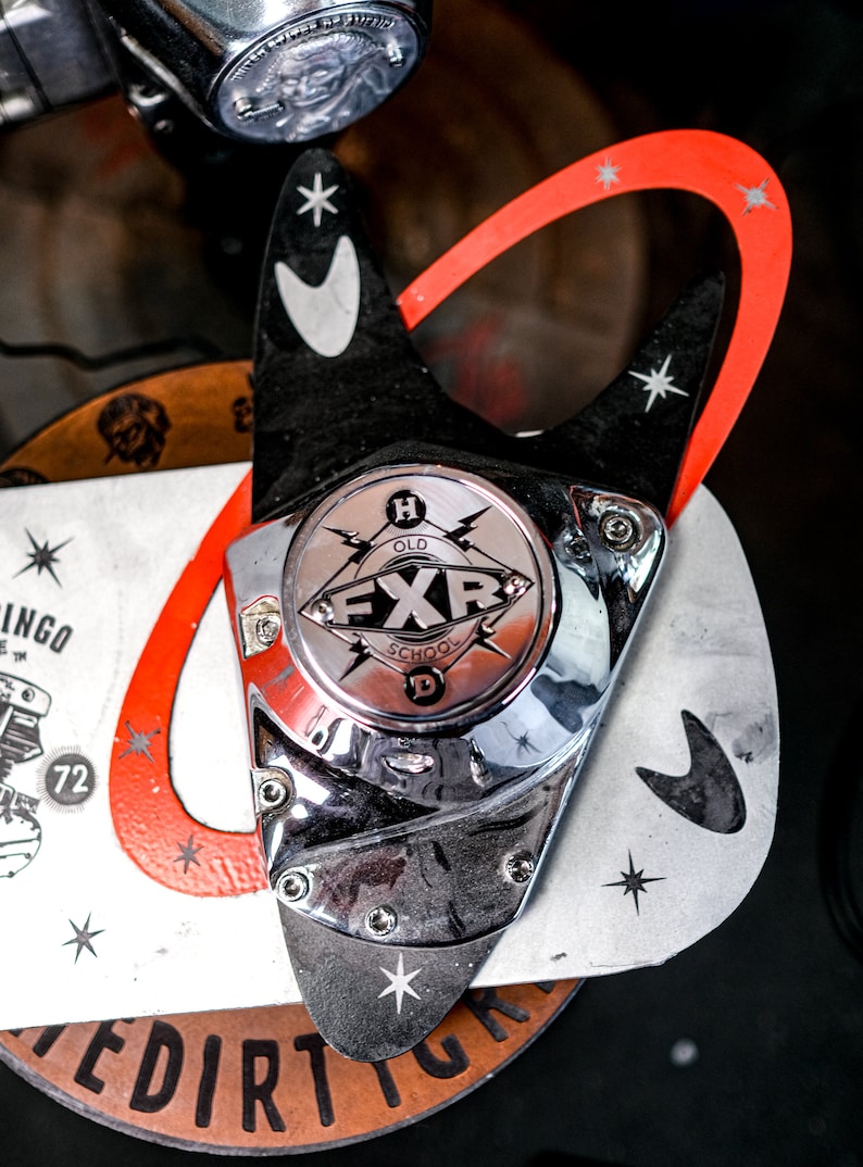 Old School FXR Engraved Evo Custom 2 Hole Timing Cover Chopper Fits ...