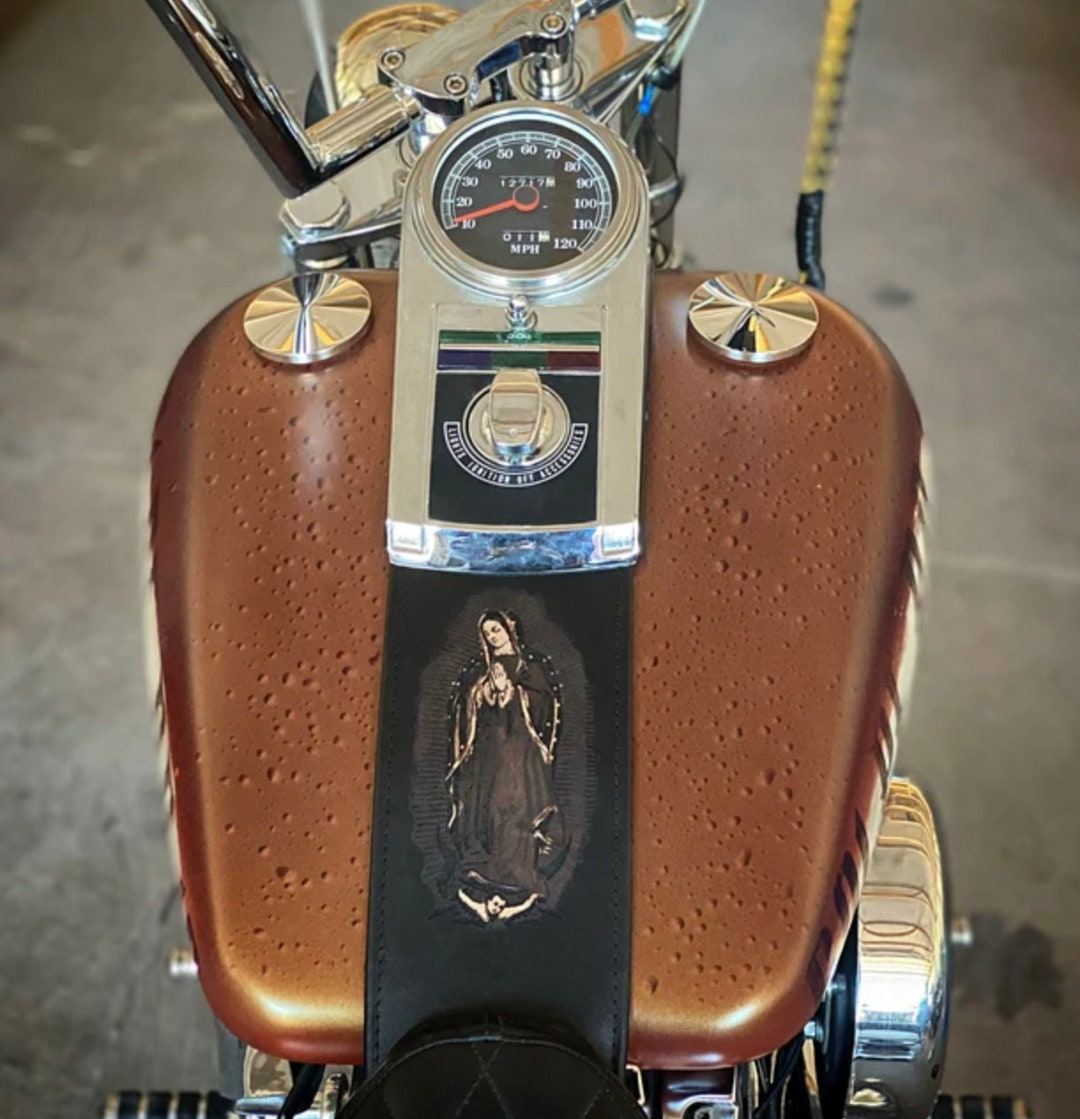 Harley Davidson Our Lady of Guadalupe Leather Gas Tank Panel Bib
