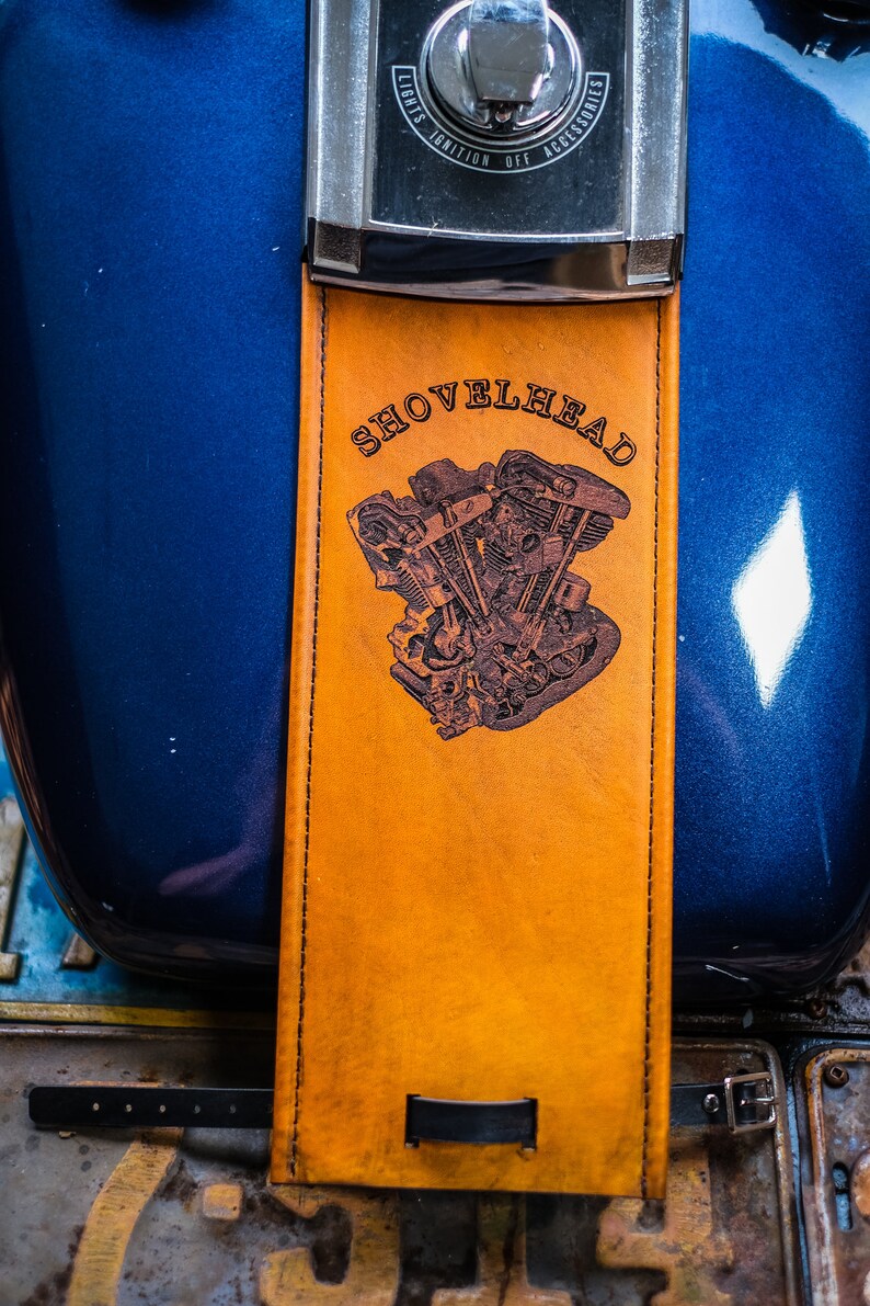 Shovelhead Fuel Gas Tank Panel Bib Harley Davidson Leather Pre Etsy