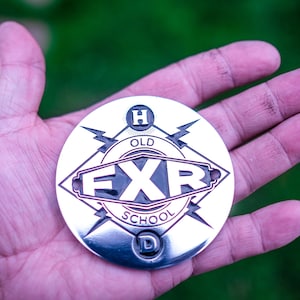 Chopper de carter de distribution Old School FXR gravé Evo Custom 2 trous pour Harley Davidson