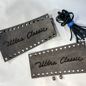 Ultra Classic Black Distressed Leder Motorrad Harley Davidson Road King Hebel Abdeckungen (Paar)